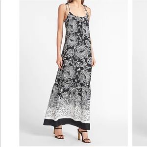 New Express Floral Tie Strap Maxi Dress - Size L